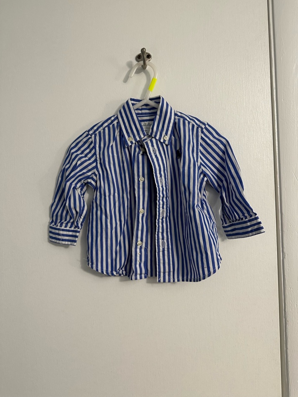 Ralph Lauren Blue & White Striped Button-Down Shirt - Kids